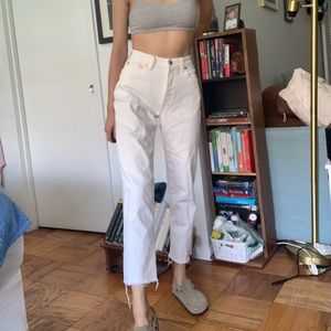 GAP white denim flare jeans